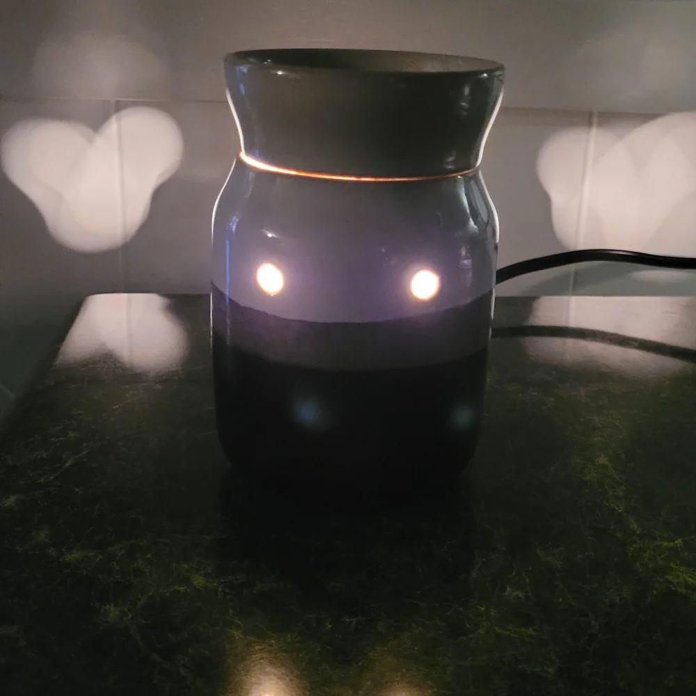 Modern Dark Brown and White Ceramic Wax Melt Holder